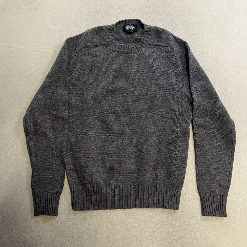 Vintage Knightsbridge Sweater Men's Size Medium Gray Pullover Wool Acrylic Blend